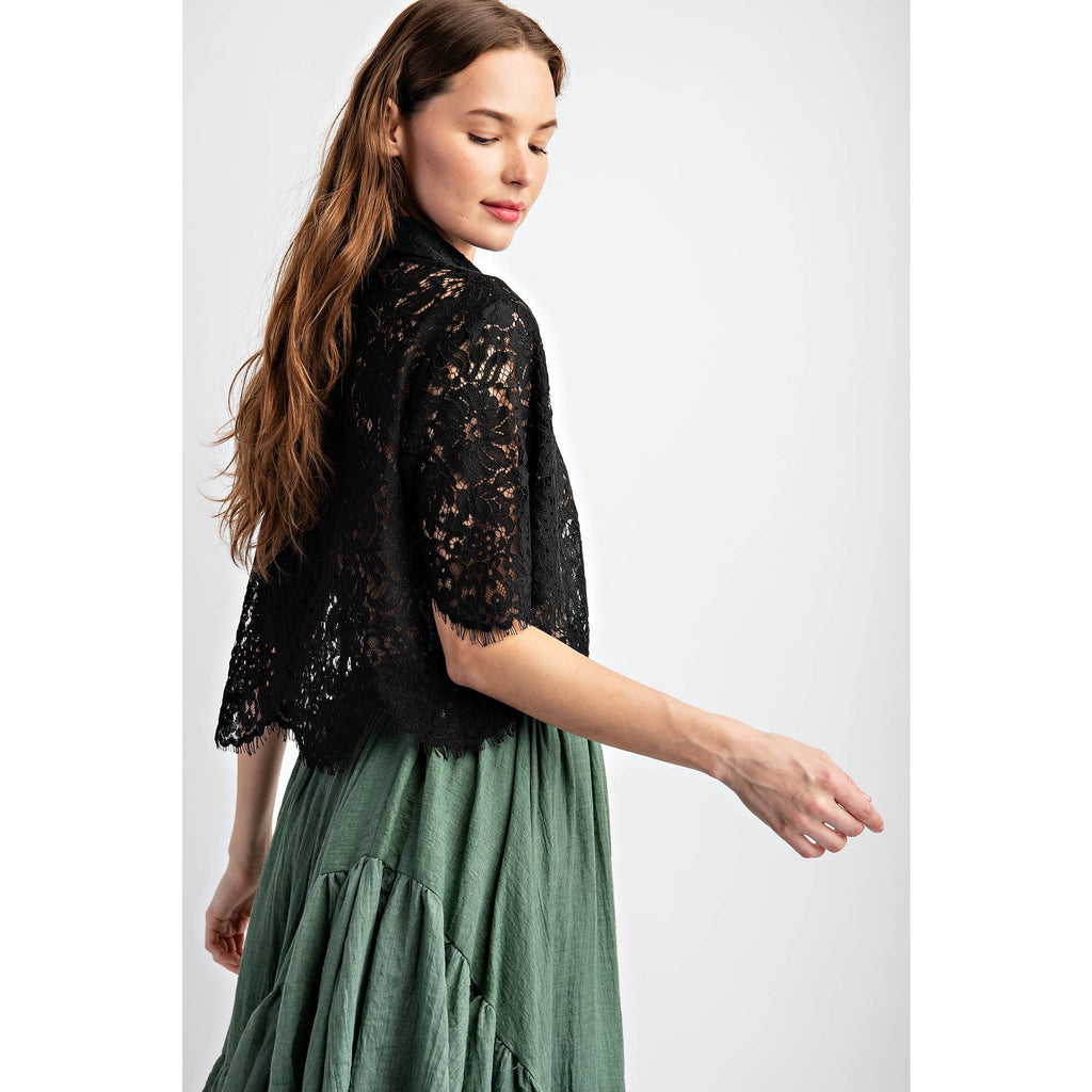 Scalloped Lace Blouse