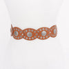Silverwood Oval Western Belt: White