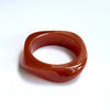 Swirl Chunky Acrylic Bangle: Cognac