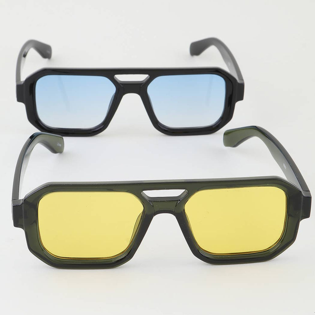 Tortoise Aviator Block Sunglasses