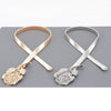 Metal Rose Spring Belt: Silver