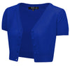 Short Sleeve Bolero Cardigan: Royal Blue
