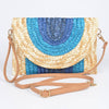 Straw Rainbow Envelope Purse: Yellow