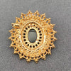 Vintage Full Rhinestone Oval Brooch