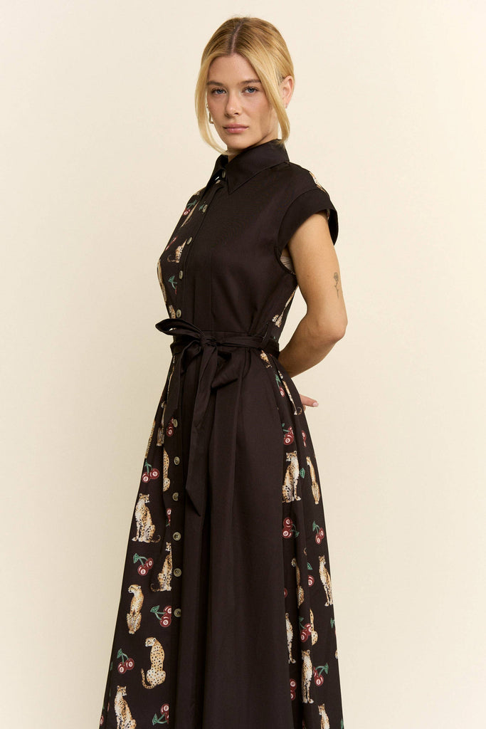 Cherry Cheetah Maxi Dress