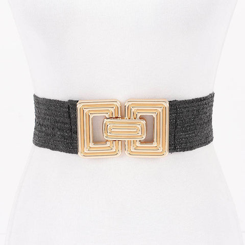 Retro Heart Stretch Belt: Rainbow