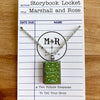 Book Locket Necklace - Sense and Sensibility - Modern Green: Stainless Steel