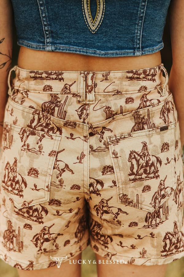 Vintage Western Denim Shorts