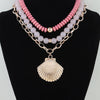 Mermaid Shell Necklace: Pink