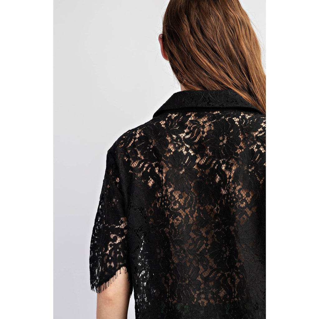 Scalloped Lace Blouse