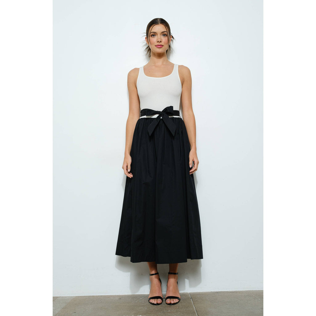 Knit Bodice Ballet Maxi Dress