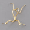 Slithering Snake Earrings: Gold
