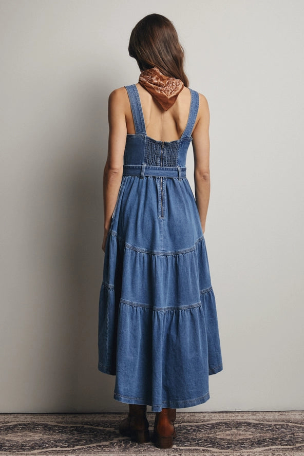 Western Belted Denim Dress