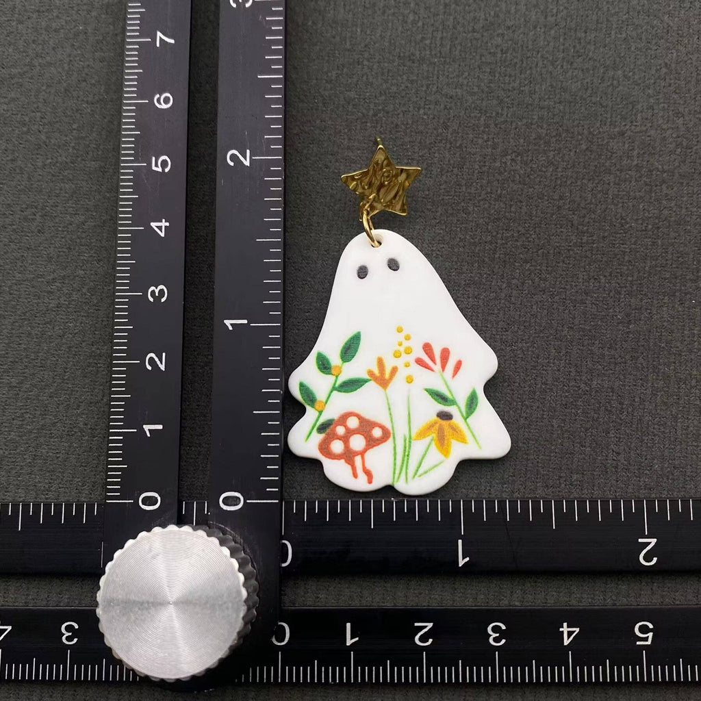 Ghost Mushroom Earrings