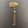 Vintage Asian Fan Brooch