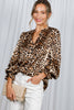 Silky Leopard Print Blouse