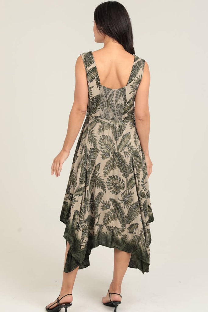 Dip Dyed Scarf Hem Dress