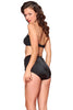 Vintage Style 2 Piece Swimsuit: Black