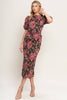 Floral Denim Pencil Dress