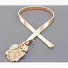 Metal Rose Spring Belt: Silver