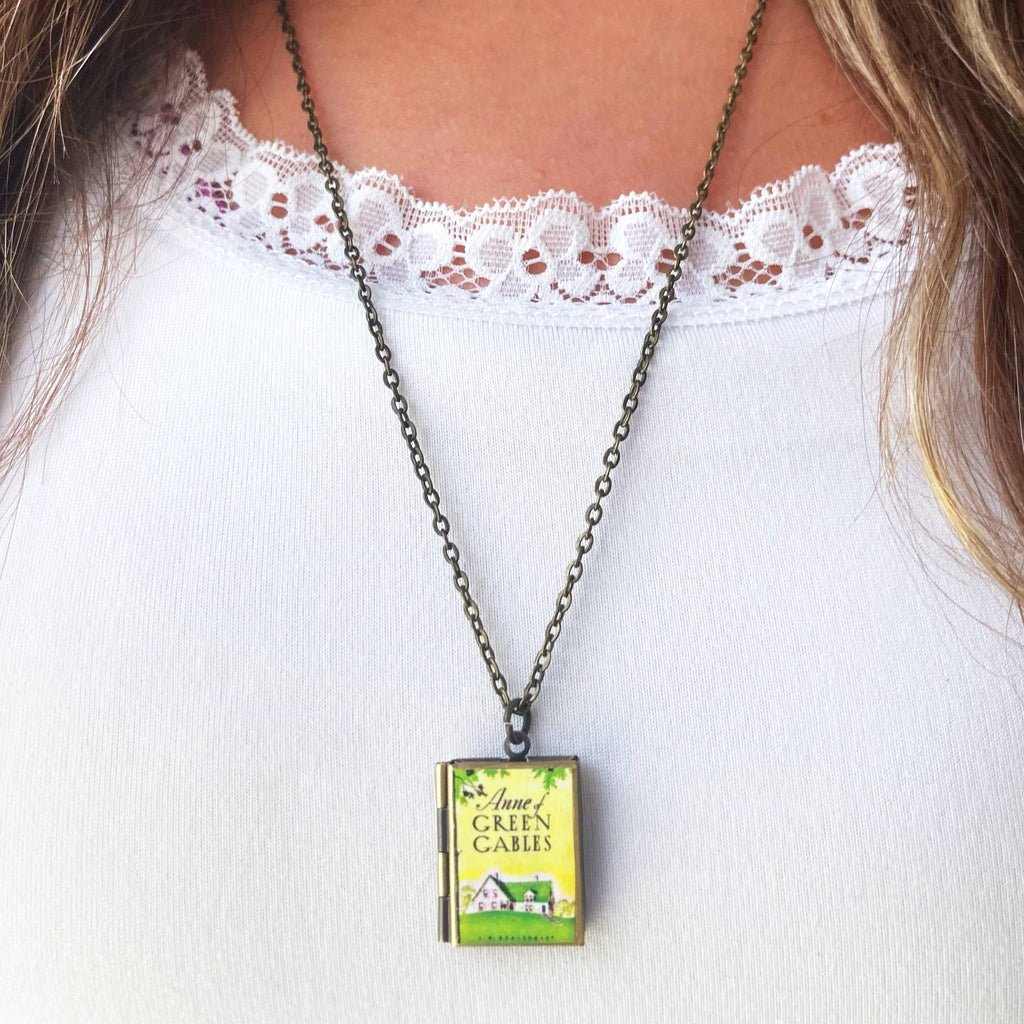 Book Locket Necklace - Anne of Green Gables - Home: Bronze