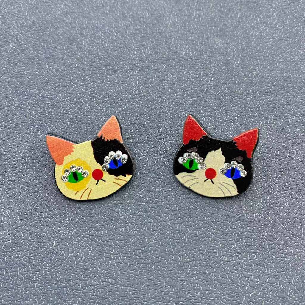 Cute Cat's Head Brooch