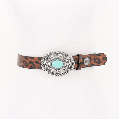 Retro Heart Stretch Belt: Rainbow