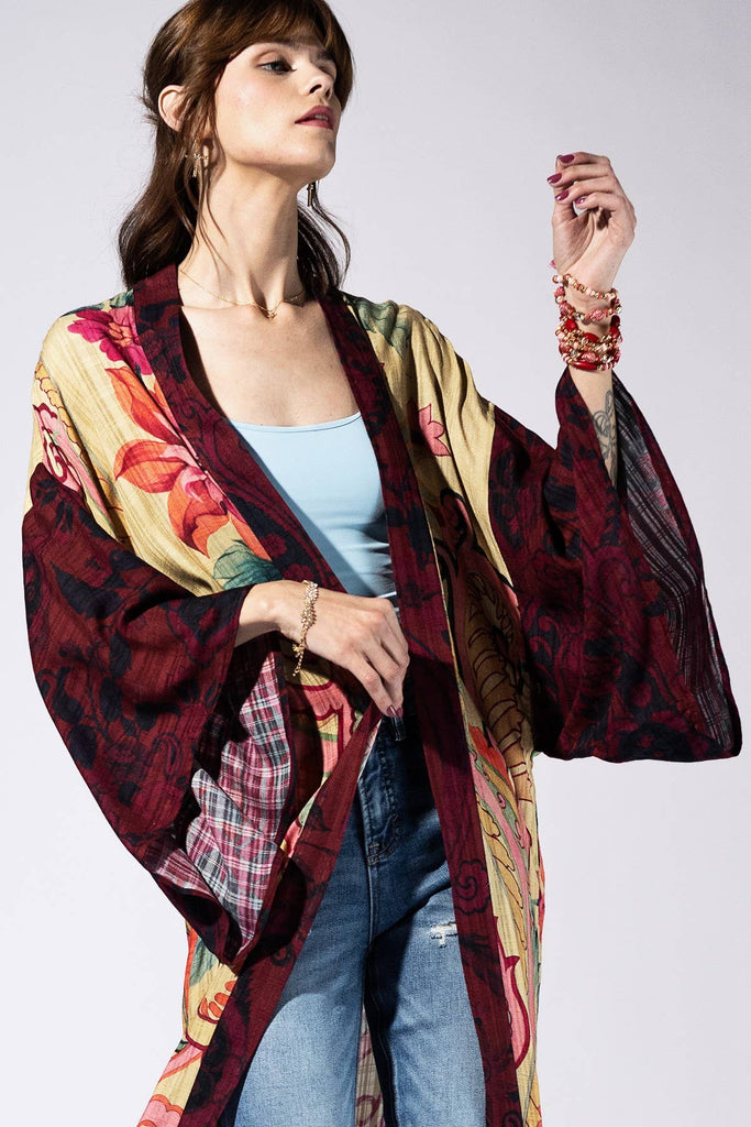 Firekiss Dahlia Paisley Kimono