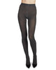 Ribbed Cotton Tights: Dark Gray Heather / M-L