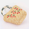 Straw Cherry Tote Bag