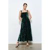Emerald Velvet Bow-Back Maxi Dress