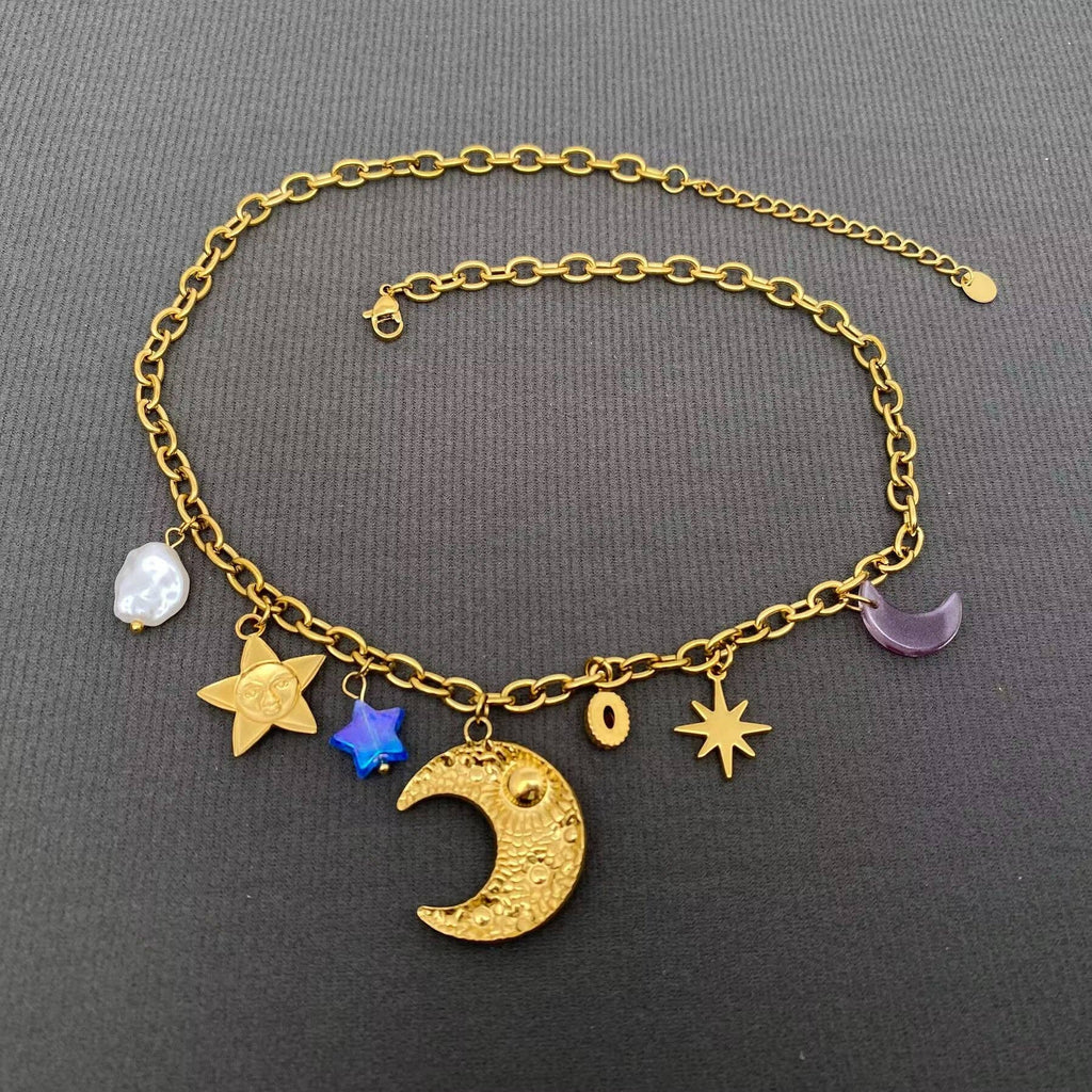 Fantastic Star Moon Char Necklace