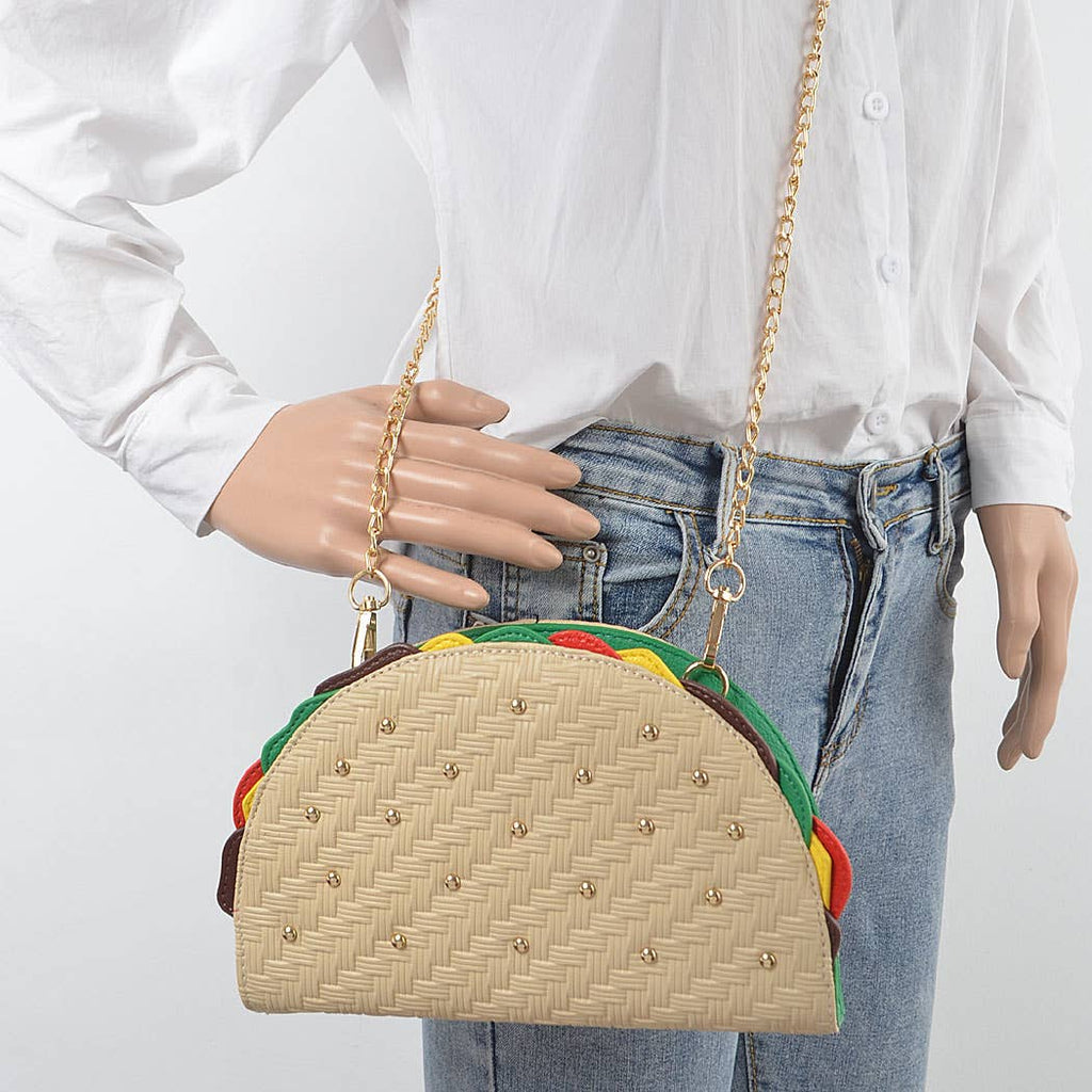 Studded Taco Purse Clutch