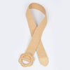 Faux Straw Elastic Belt: Khaki Daisy