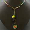 Heart & Fruit Charm Glass Beaded Necklace
