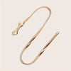 Metal Stretch Belt: Gold Bow