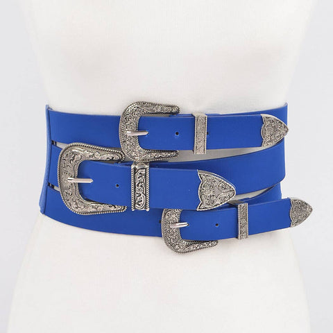 Retro Heart Stretch Belt: Rainbow