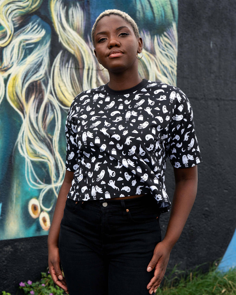 Ghosties Cropped Boxy Tee
