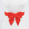 Ribbon Buckle Stretch Belt: Red