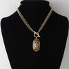 Leopard Pendant Toggle Necklace