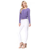 Long Sleeve Crew Cardi:Blueberry