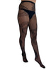 Snake Net Tights: Black / Plus Size