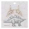 Silver Stegosaurus Earrings