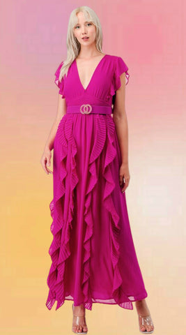 Florence Jersey Maxi Dress: Purple