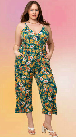 Red Ribbon Smocked Jumpsuit