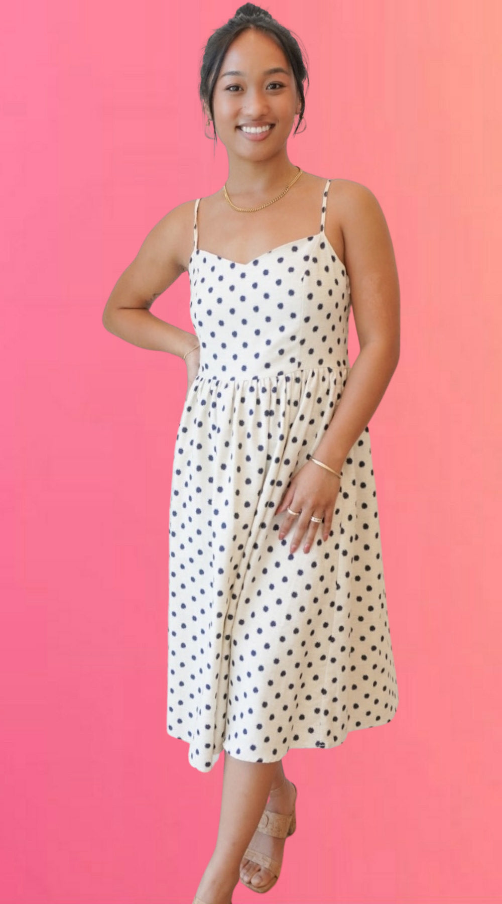 ANDRESD（アンドレスド）の「flocky dot pants dress