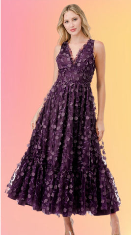 Florence Jersey Maxi Dress: Purple