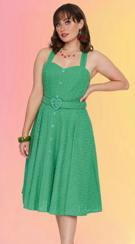 Plus Size: Rhinestone Stretch Belt: Green