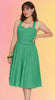 Green Love Embroidered Dress
