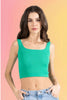 Bamboo Square Neck Tank: Green